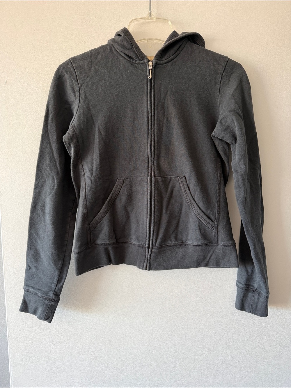 Vintage Juicy Couture Made in USA Dark Grey Snowflake "Flake" Graphic Zip Hoodie